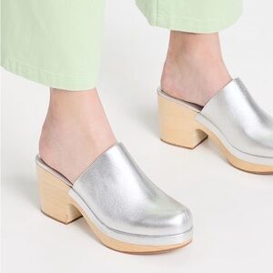 Rachel Comey Bose Clogs - Silver - 5.5